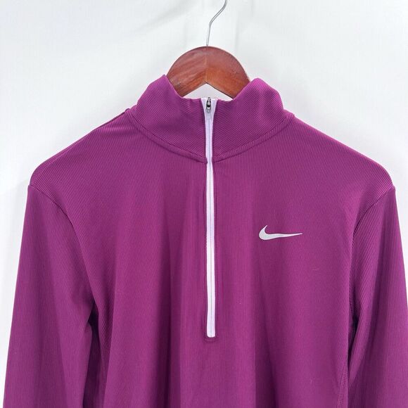 Nike Dri-Fit Element Half Zip Pullover Long Sleeve Running Purple - Picture 6 of 11